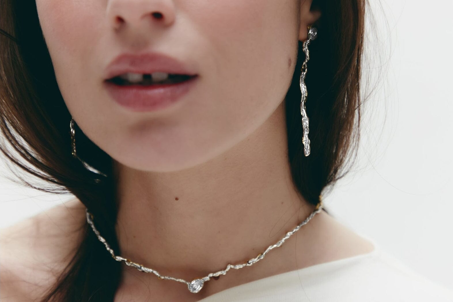 Flux Necklace Silver Necklaces Albert Coll 