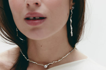Flux Necklace Silver Necklaces Albert Coll 