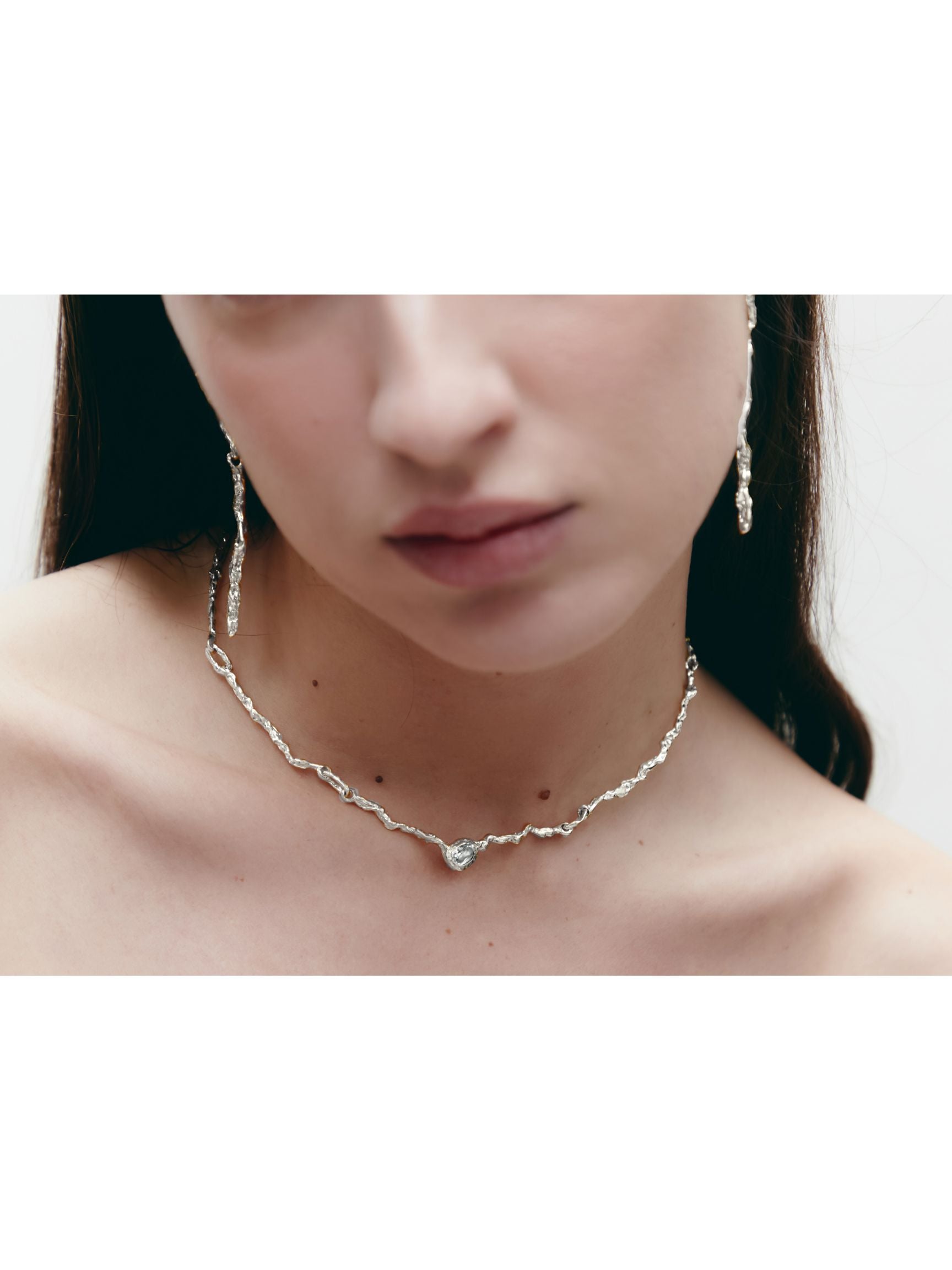 Flux Necklace Silver Necklaces Albert Coll 