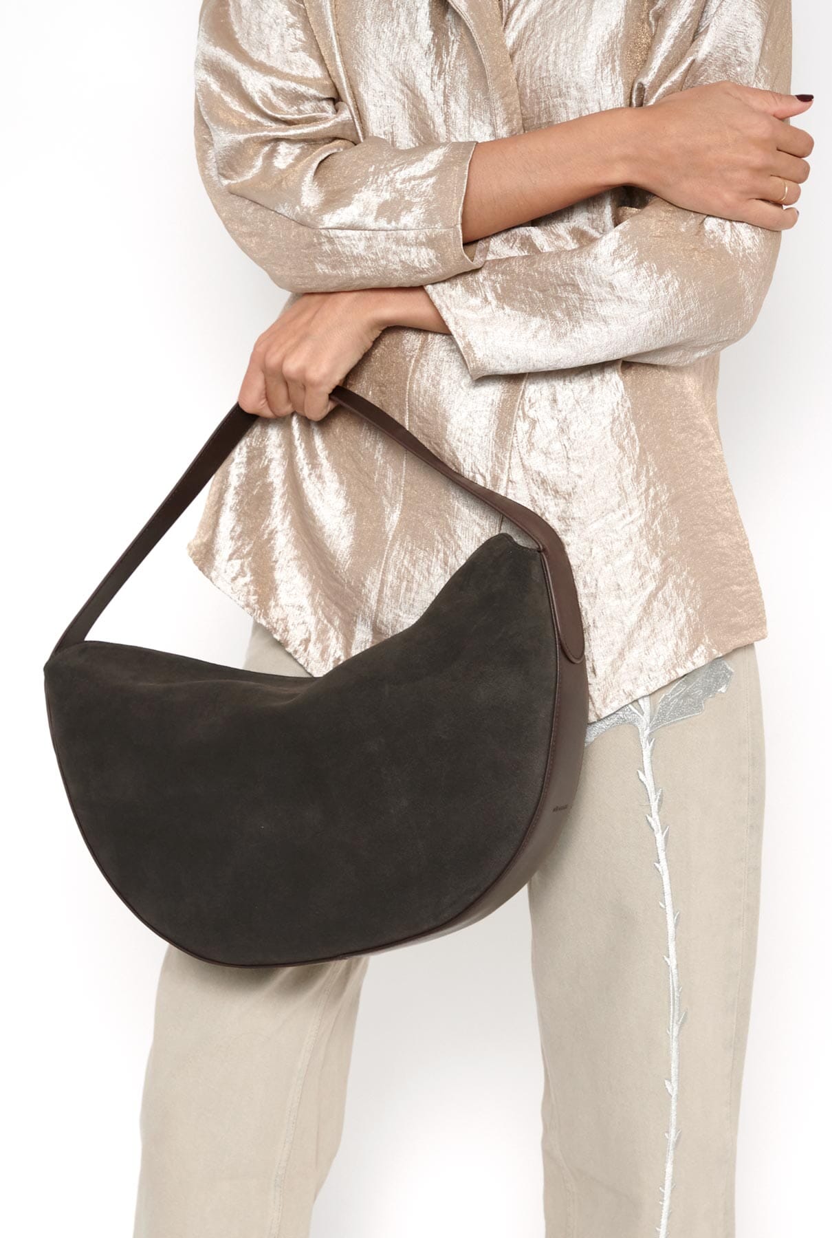 Fortune Hobo Tobacco Suede with calf skin Shoulder bags Moi & Sass 