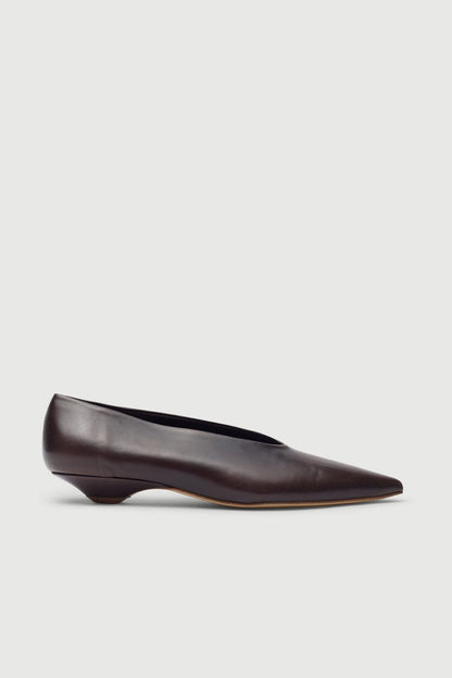 Freya Pumps in Brown Leather Heels AUGUSTA 