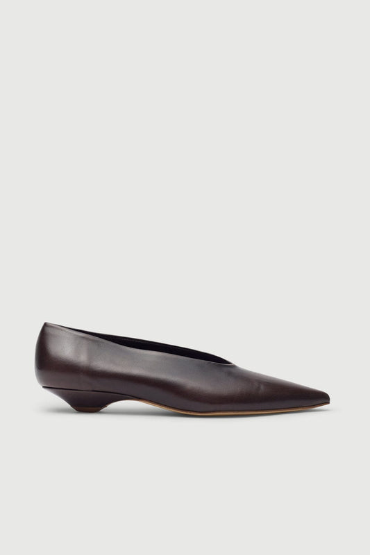Freya Pumps in Brown Leather Heels AUGUSTA 