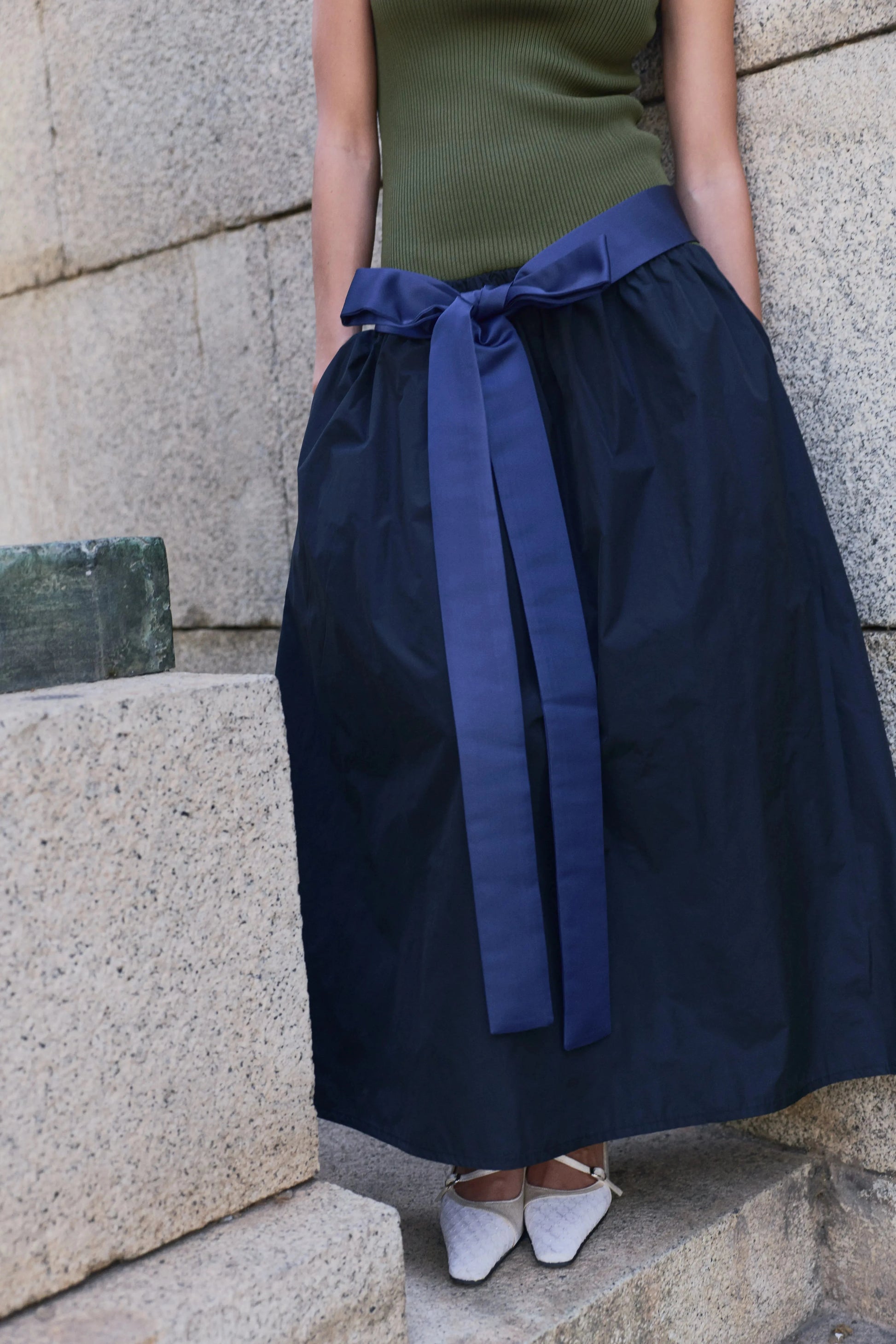 Frida Dress Bow Military Green Dresses Laia Alen 