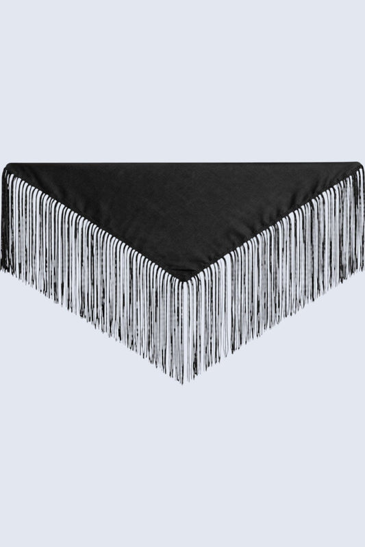 Fringed Black Bandana Foulards & Scarves PALOMO SPAIN 