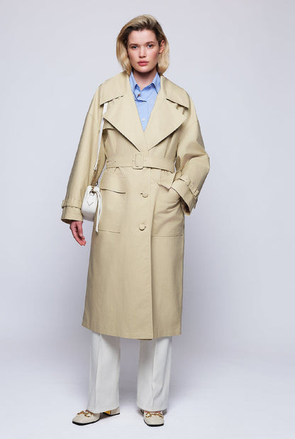 Gabardina beige MUJER / CHAQUETAS & ABRIGOS / ABRIGOS Mirto 