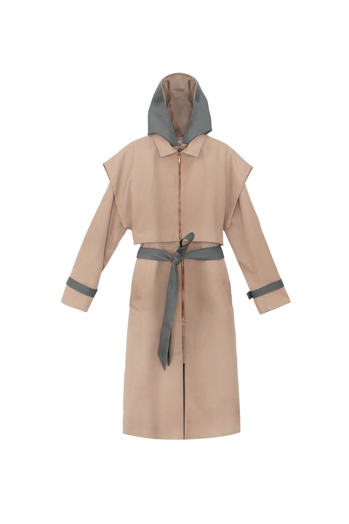 Gabardina Benedetta duo capucha beis Coats Julise Magon 