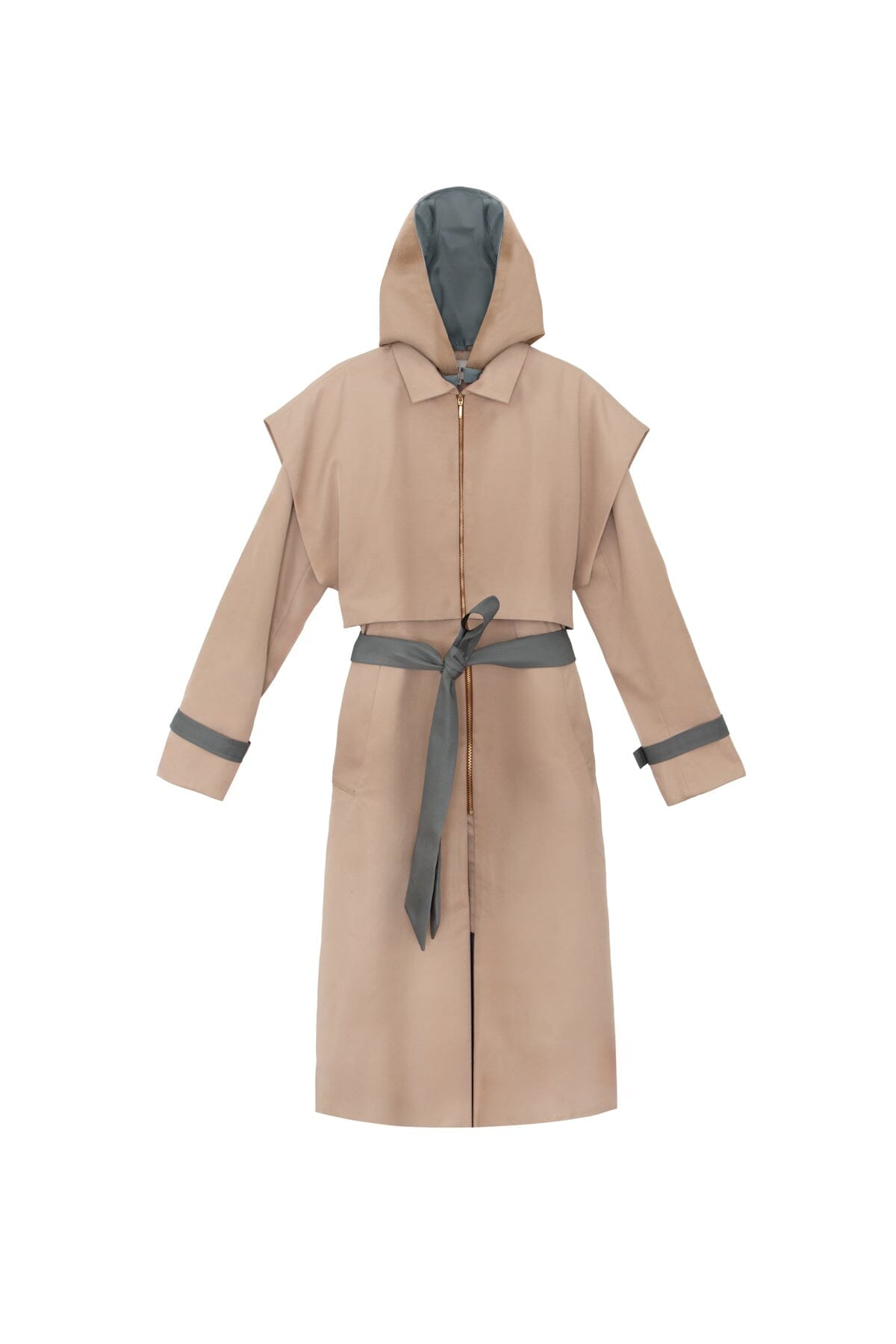 Gabardina Benedetta duo capucha beis Coats Julise Magon 