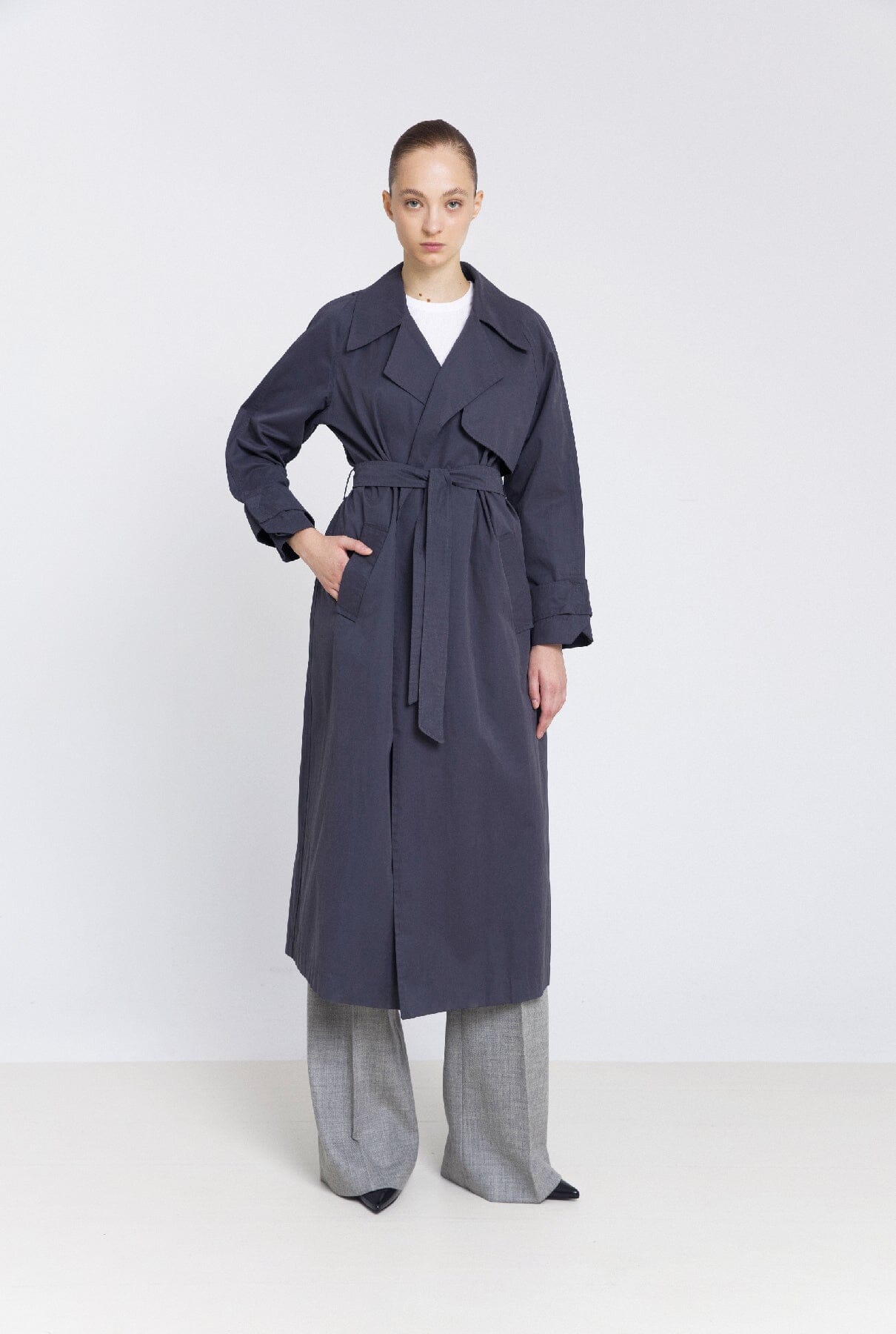 Gabardina Impermeable gris marengo Coats Bleis Madrid 