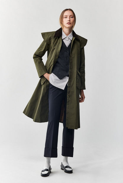 Gabardina verde impermeable Ailein Coats Kolonaki 