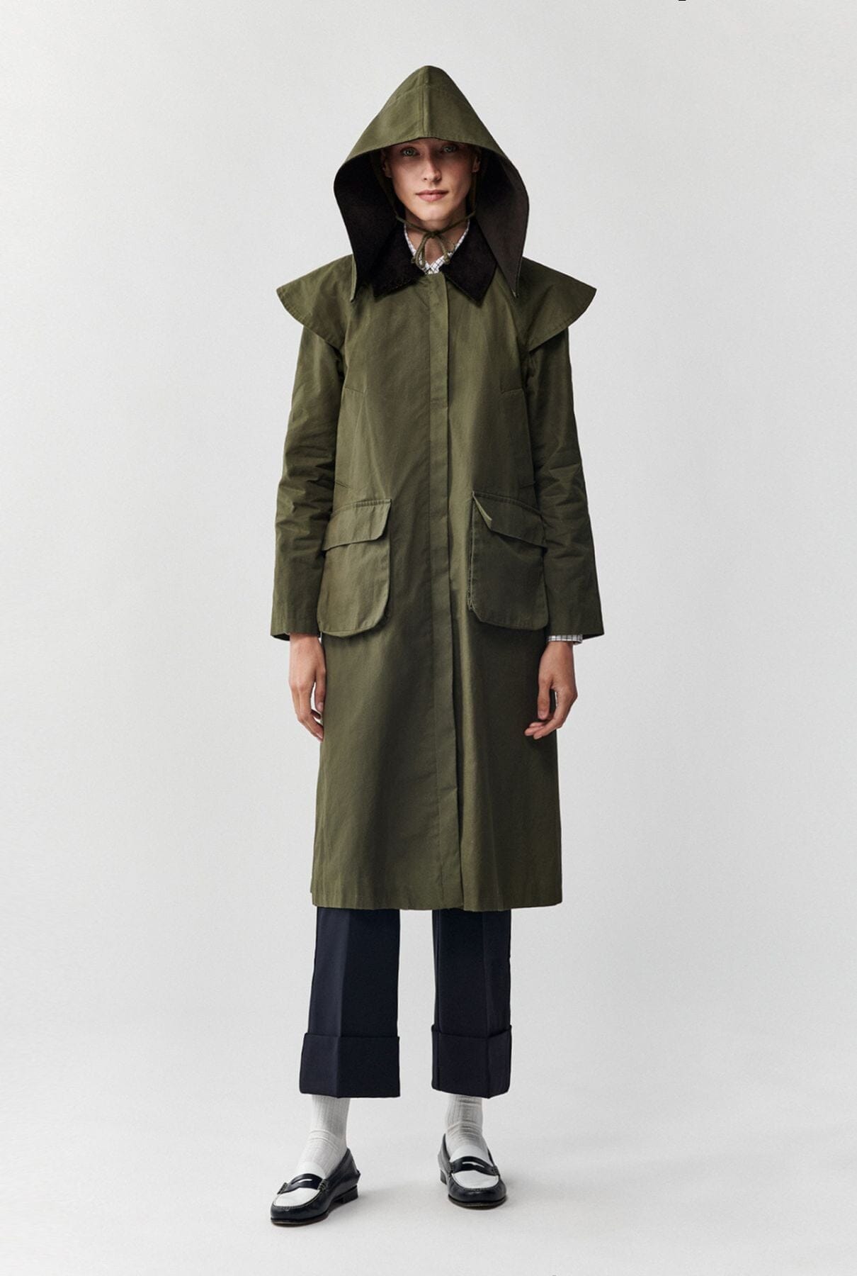Gabardina verde impermeable Ailein Coats Kolonaki 