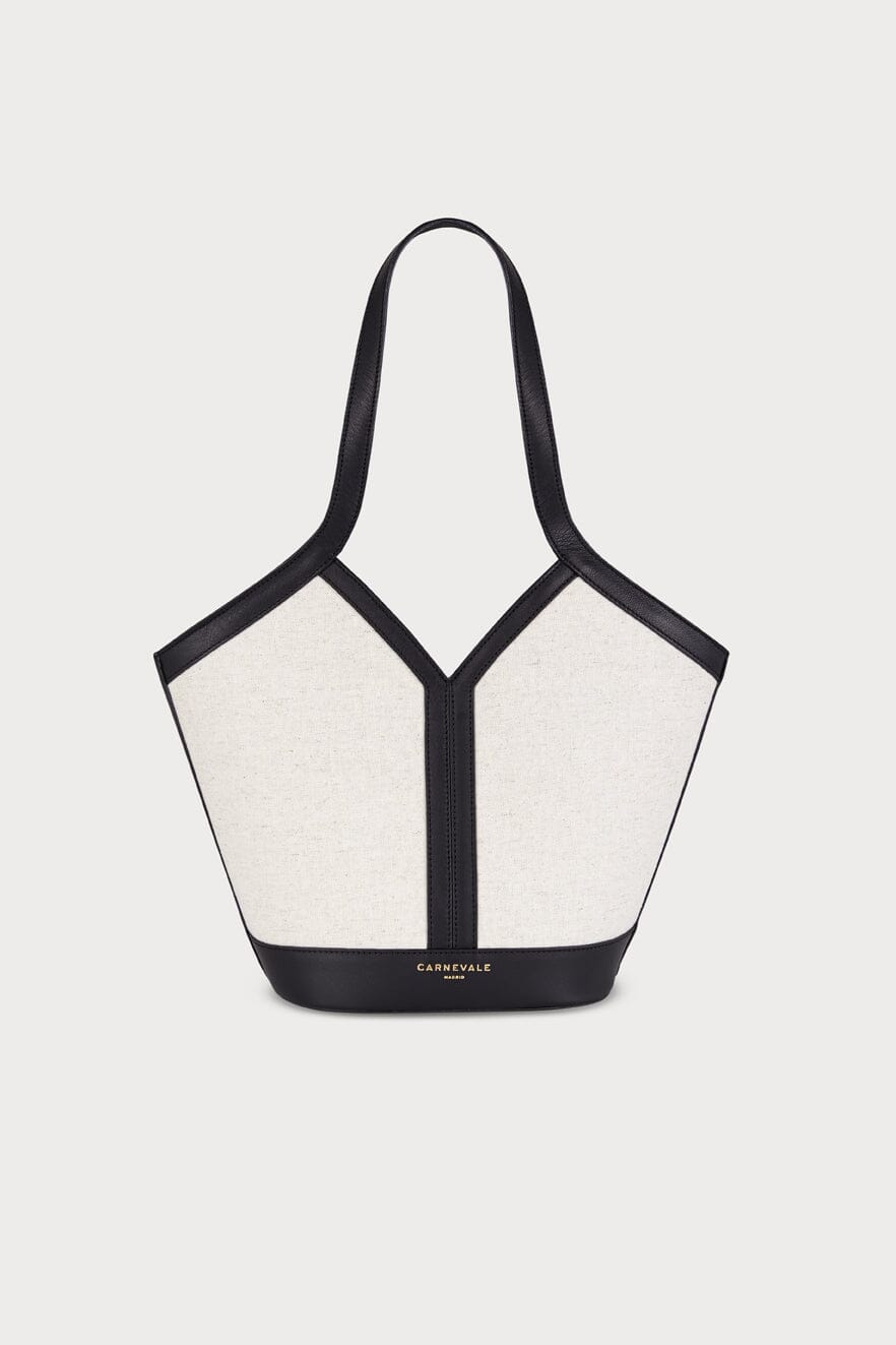 Gaia Black Linen Shoulder bags Carnevale Madrid 