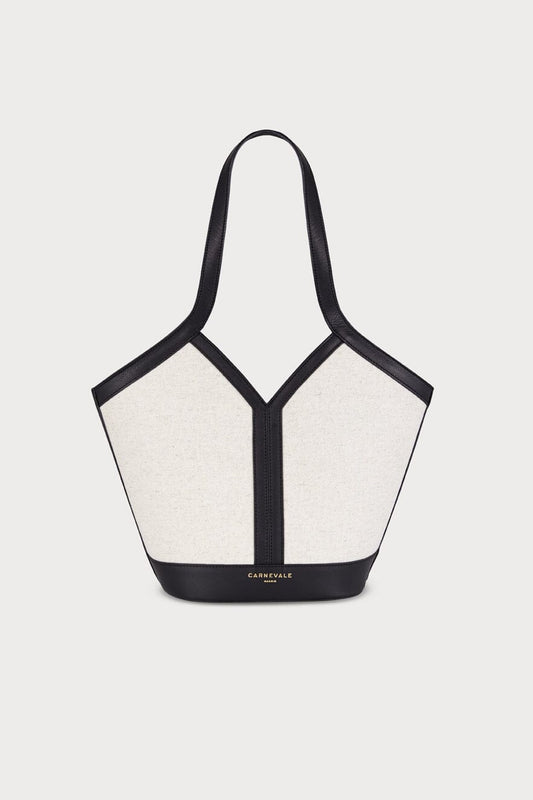 Gaia Black Linen Shoulder bags Carnevale Madrid 