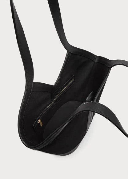 Gaia Black Suede Shoulder bags Carnevale Madrid 