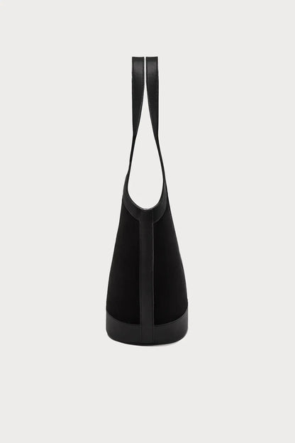 Gaia Black Suede Shoulder bags Carnevale Madrid 