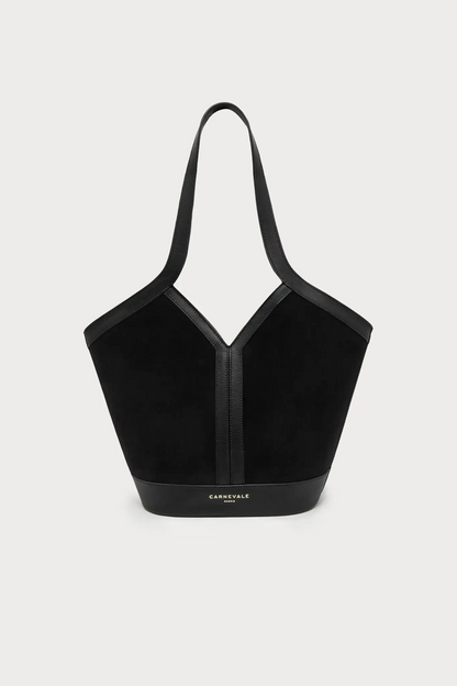 Gaia Black Suede Shoulder bags Carnevale Madrid 