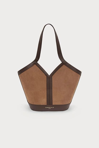 Gaia Caramel Suede Shoulder bags Carnevale Madrid 
