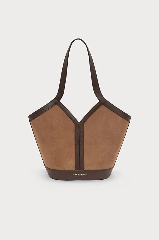 Gaia Caramel Suede Shoulder bags Carnevale Madrid 