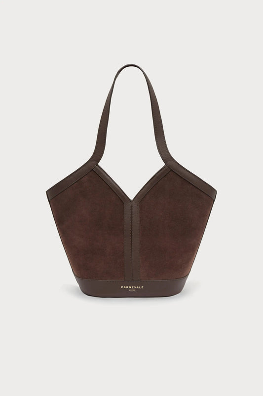 Gaia Chocolate Suede Shoulder bags Carnevale Madrid 