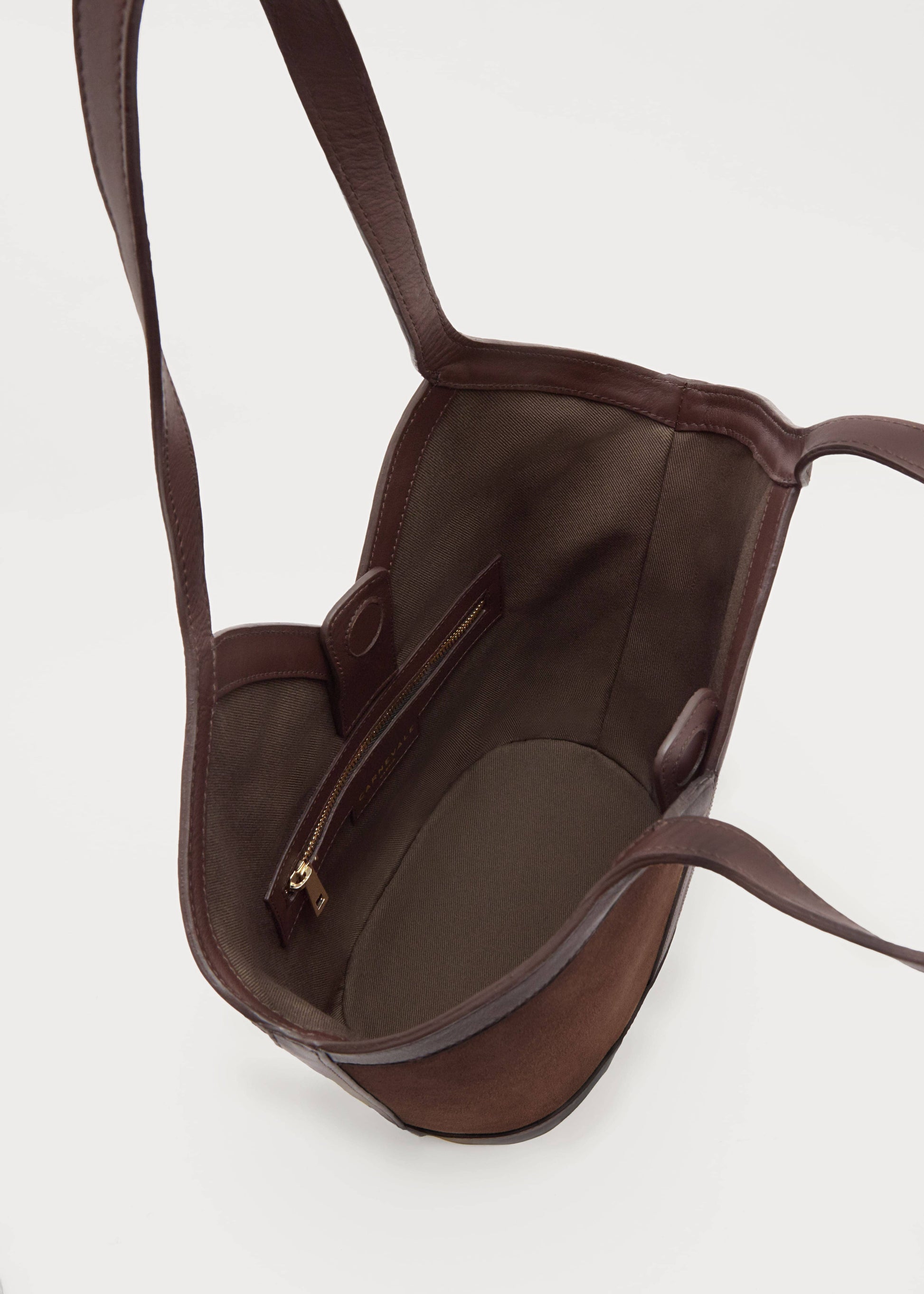 Gaia Chocolate Suede Shoulder bags Carnevale Madrid 