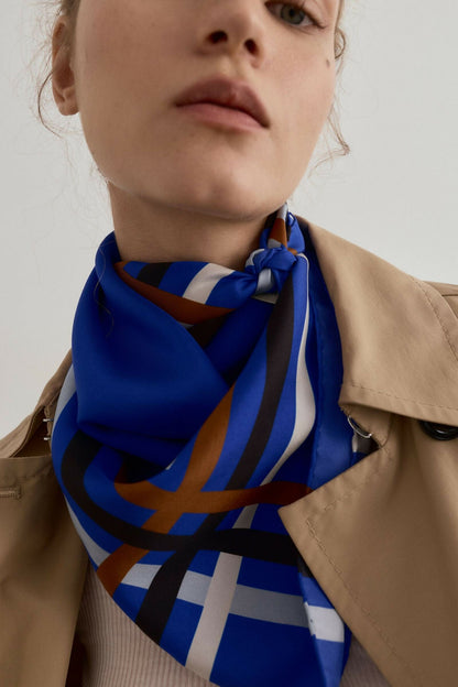 GALA SCARF ROYAL BLUE Foulards & Scarves Van Hise 