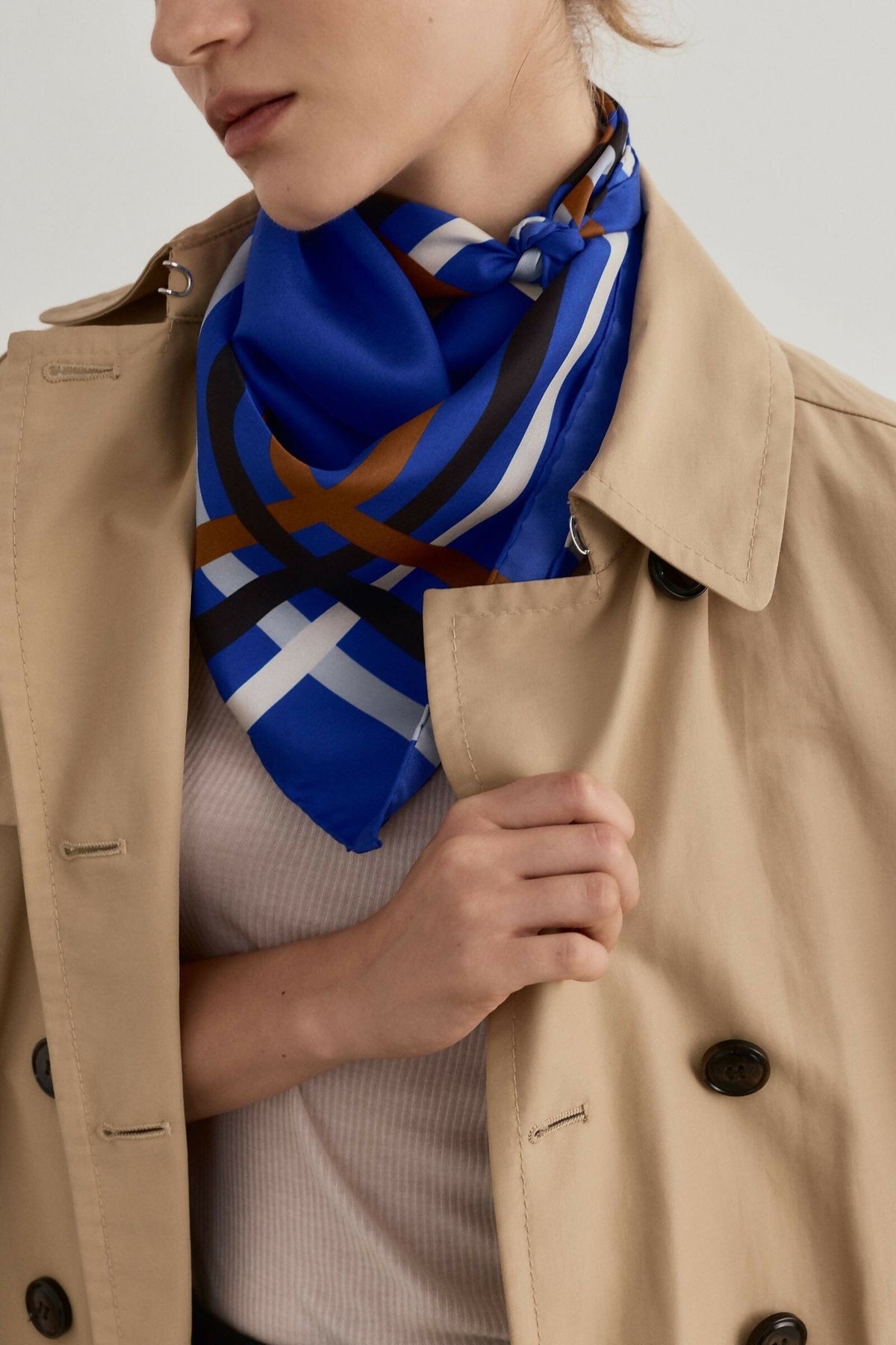 GALA SCARF ROYAL BLUE Foulards & Scarves Van Hise 