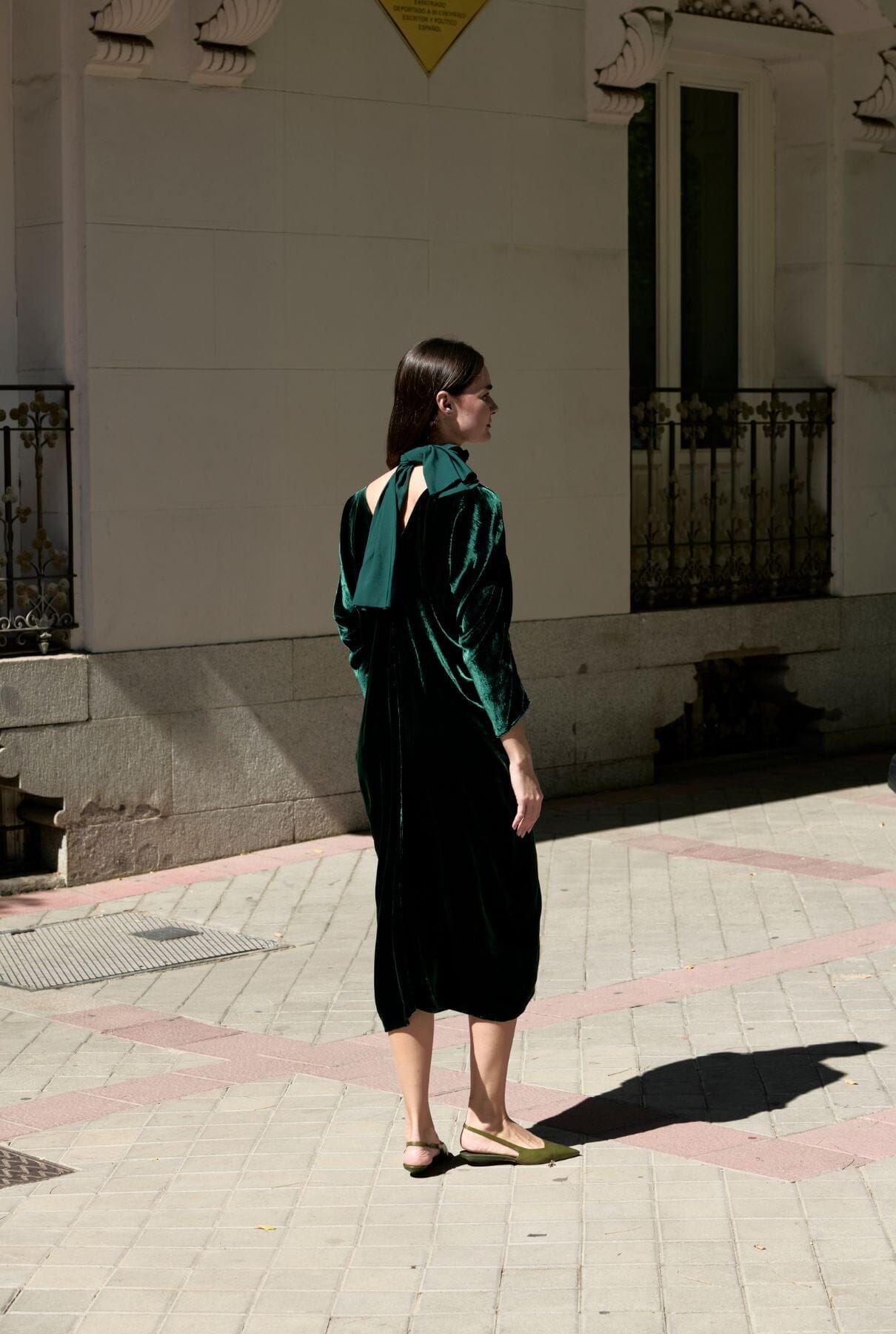 GARGANTILLA DE FLOR DE TERCIOPELO Y PAÑUELO ORGANZA CHIFFON VERDE Necklaces Coterelle 