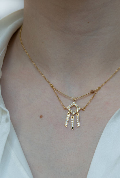 Gargantilla Perpetua chapada en oro Necklaces Clara & Beth 