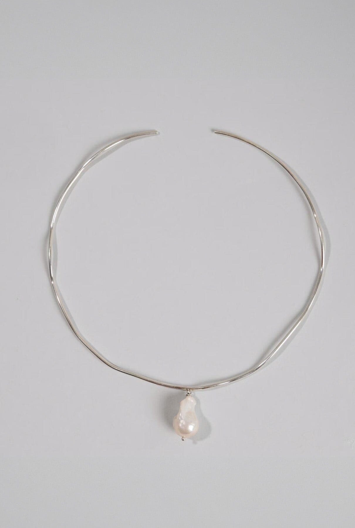 Gargantilla Tahiti Plata con perla barroca grande Necklaces Malababa 