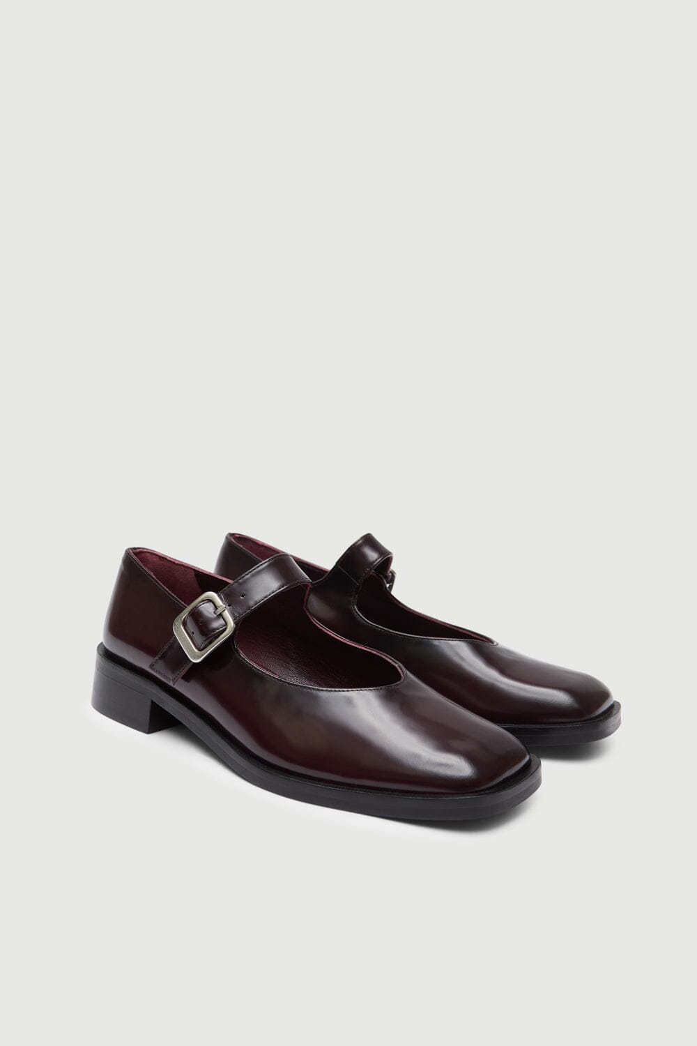 Gia Mary Janes in Burgundy Leather Gia AUGUSTA 