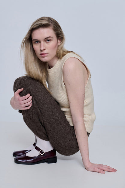 Gia Mary Janes in Burgundy Leather Gia AUGUSTA 