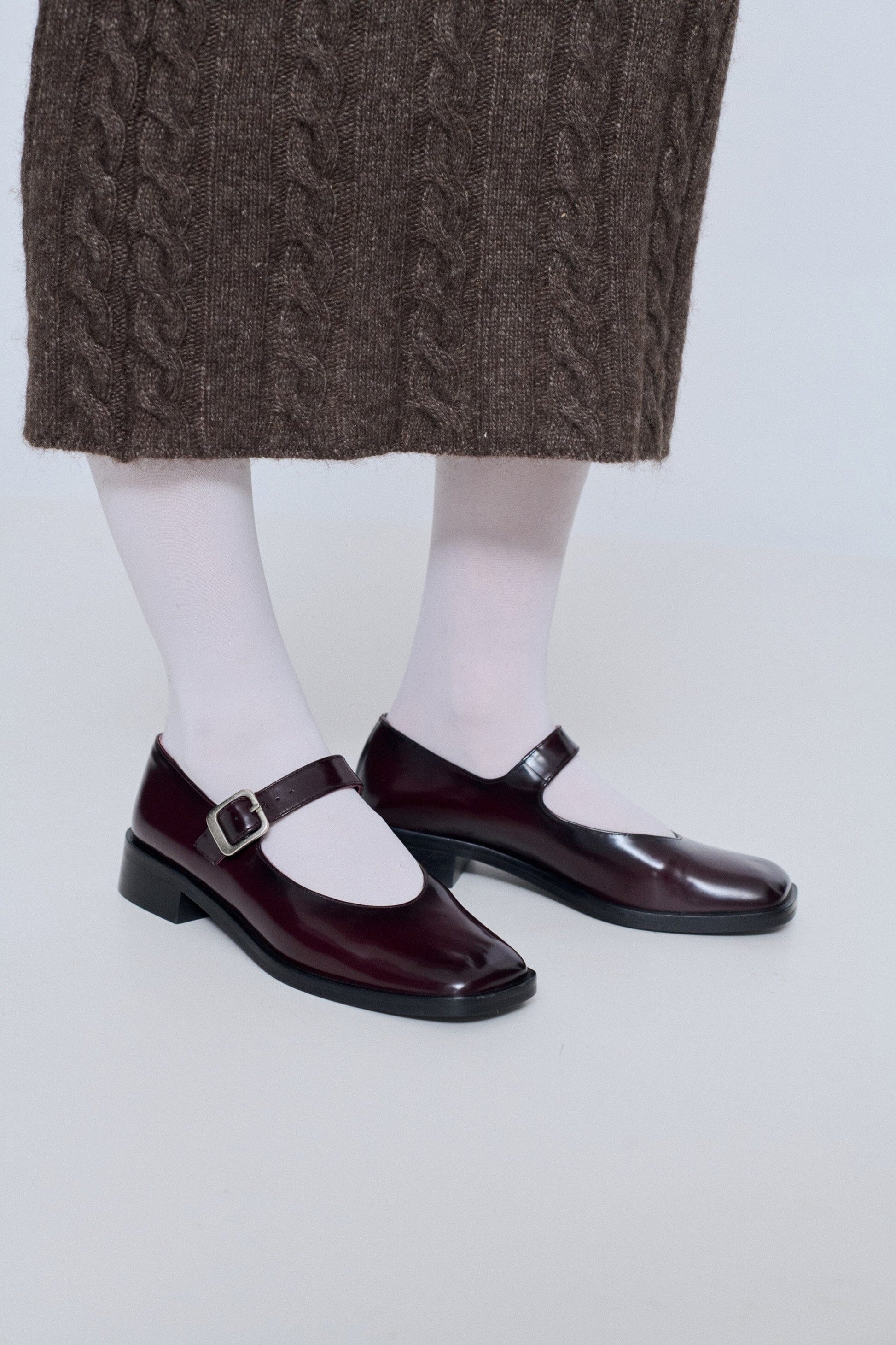 Gia Mary Janes in Burgundy Leather Gia AUGUSTA 