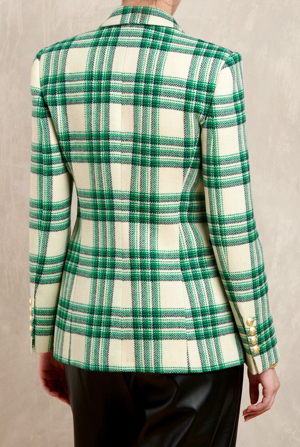 GIULIA GREEN CHECKED BLAZER Jackets The Extreme Collection 