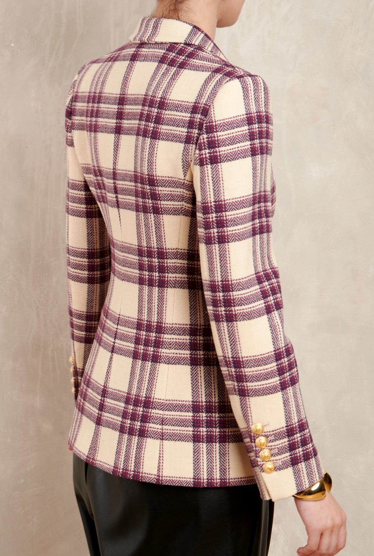 GIULIA PURPLE CHECKED BLAZER Jackets The Extreme Collection 