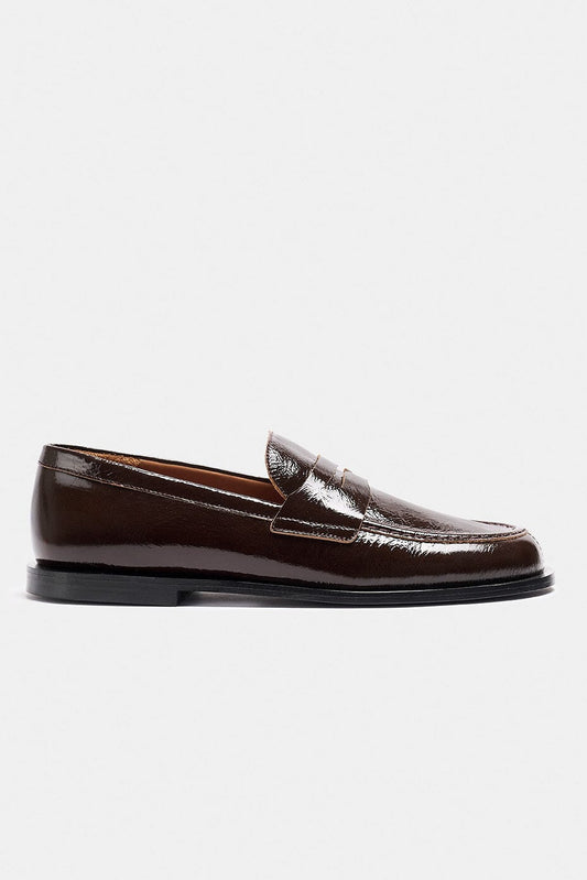 GLASS CHOCOLATE GLOSS Loafers Naguisa 