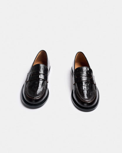 GLASS COCO MARRÓN OSCURO Loafers Naguisa 