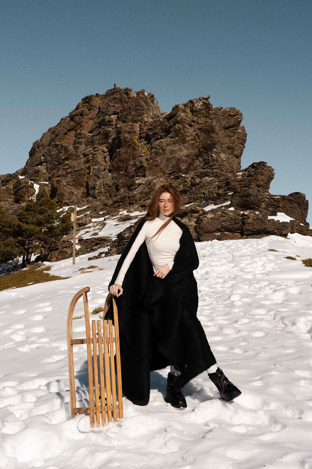 Glossy Black Mohair Blanket Accessories ELEVAA 