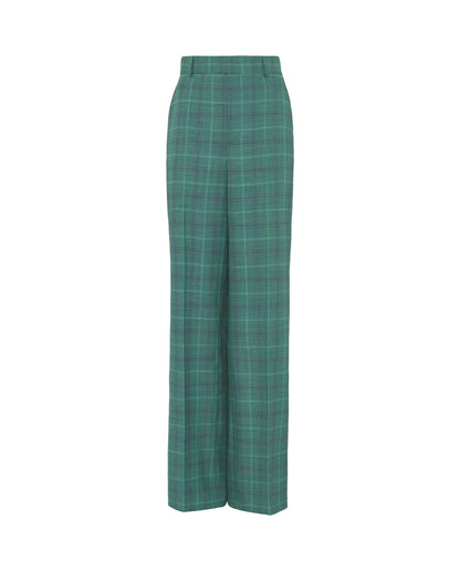 Green checked suit trousers Trousers Mirto 