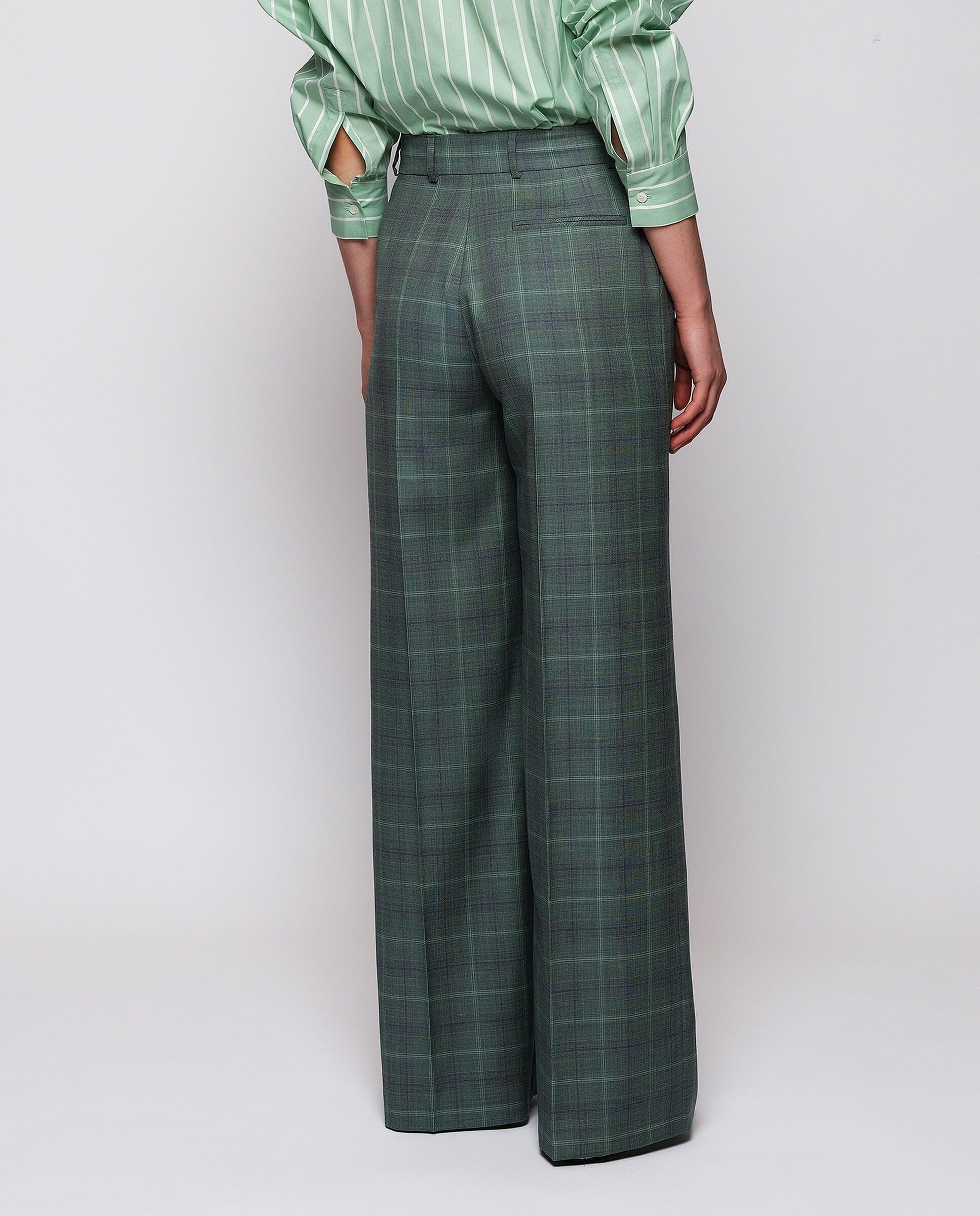 Green checked suit trousers Trousers Mirto 