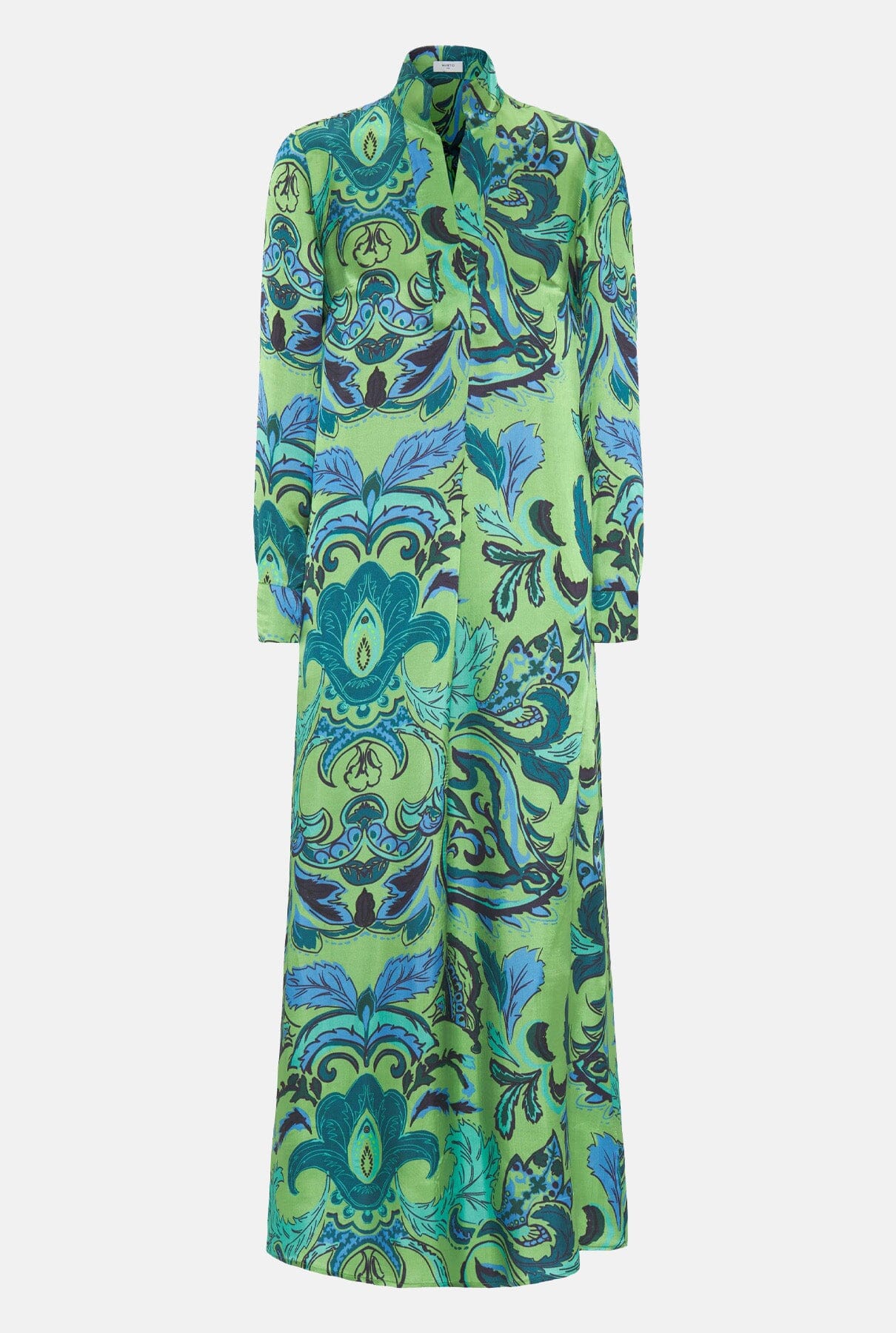 Green ornamental paisley print dress Dresses Mirto 