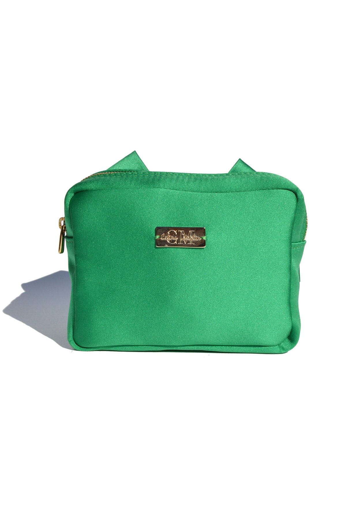 Green Satin Pulseta with Bow Hand bags Celina Martin 