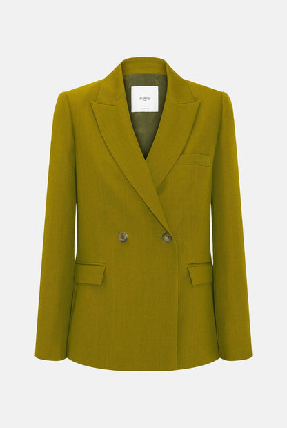 Green wool double breasted jacket Jackets Mirto 