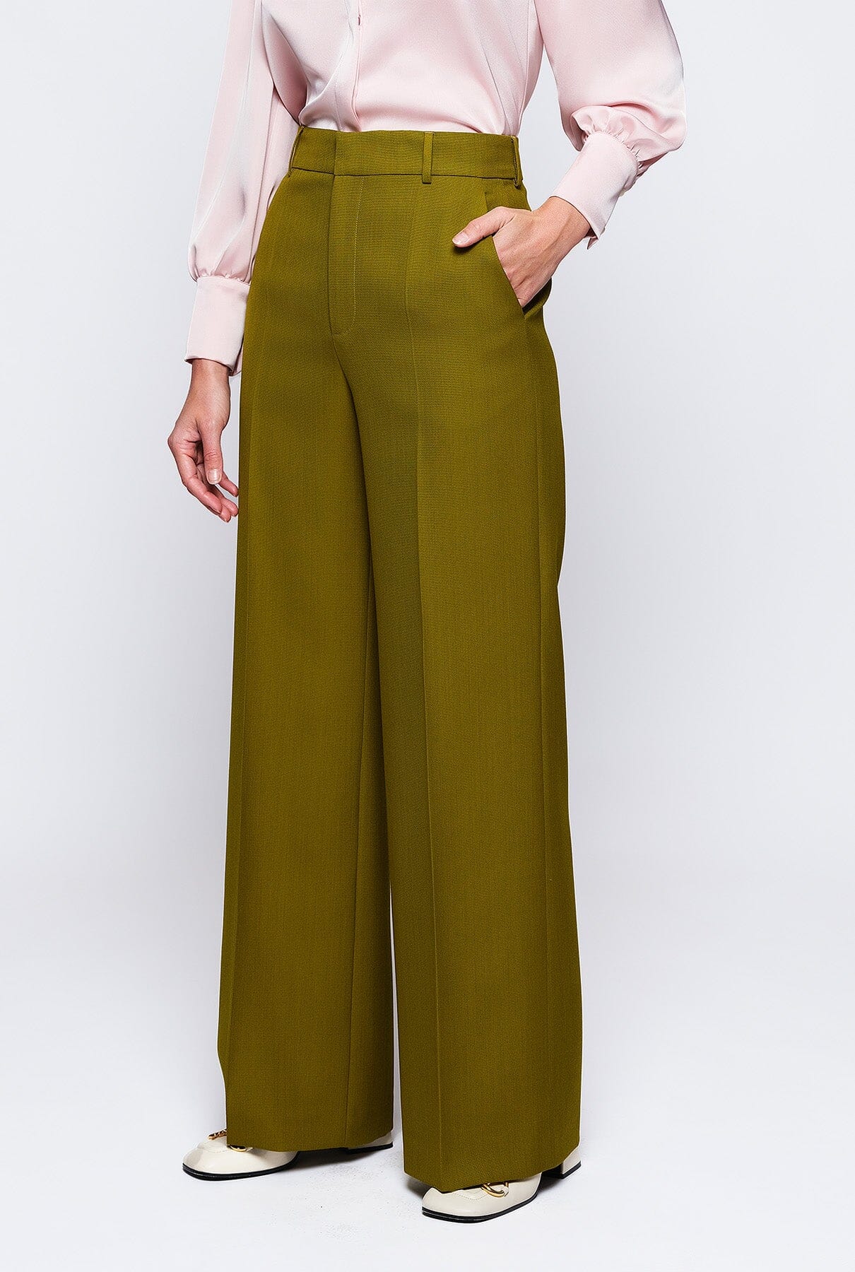 Green wool trousers Trousers Mirto 