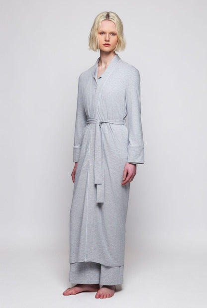 Grey modal knit robe Sleepwear Mirto 