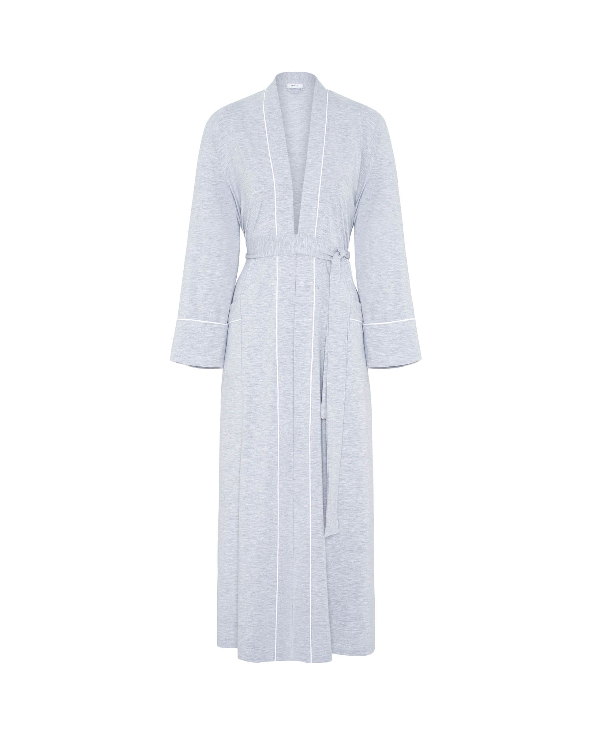 Grey modal knit robe Sleepwear Mirto 