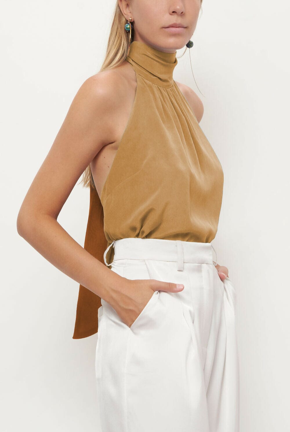 HALTER REVERSIBLE BLUE/LIGHT BLUE TOP NATURAL DYE - PRE ORDER T-Shirts & tops Atelier Aletheia 