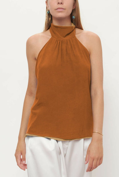 HALTER REVERSIBLE BLUE/LIGHT BLUE TOP NATURAL DYE - PRE ORDER T-Shirts & tops Atelier Aletheia 