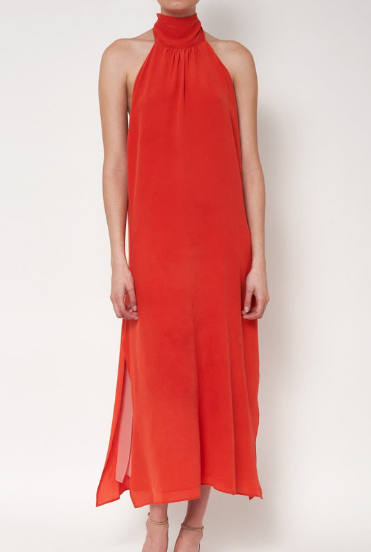 Halter Reversible Extra Long Orange/Pink Dresses Atelier Aletheia 