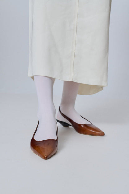 Harper Slingback Flats in Caramel Brushed Leather Harper AUGUSTA 