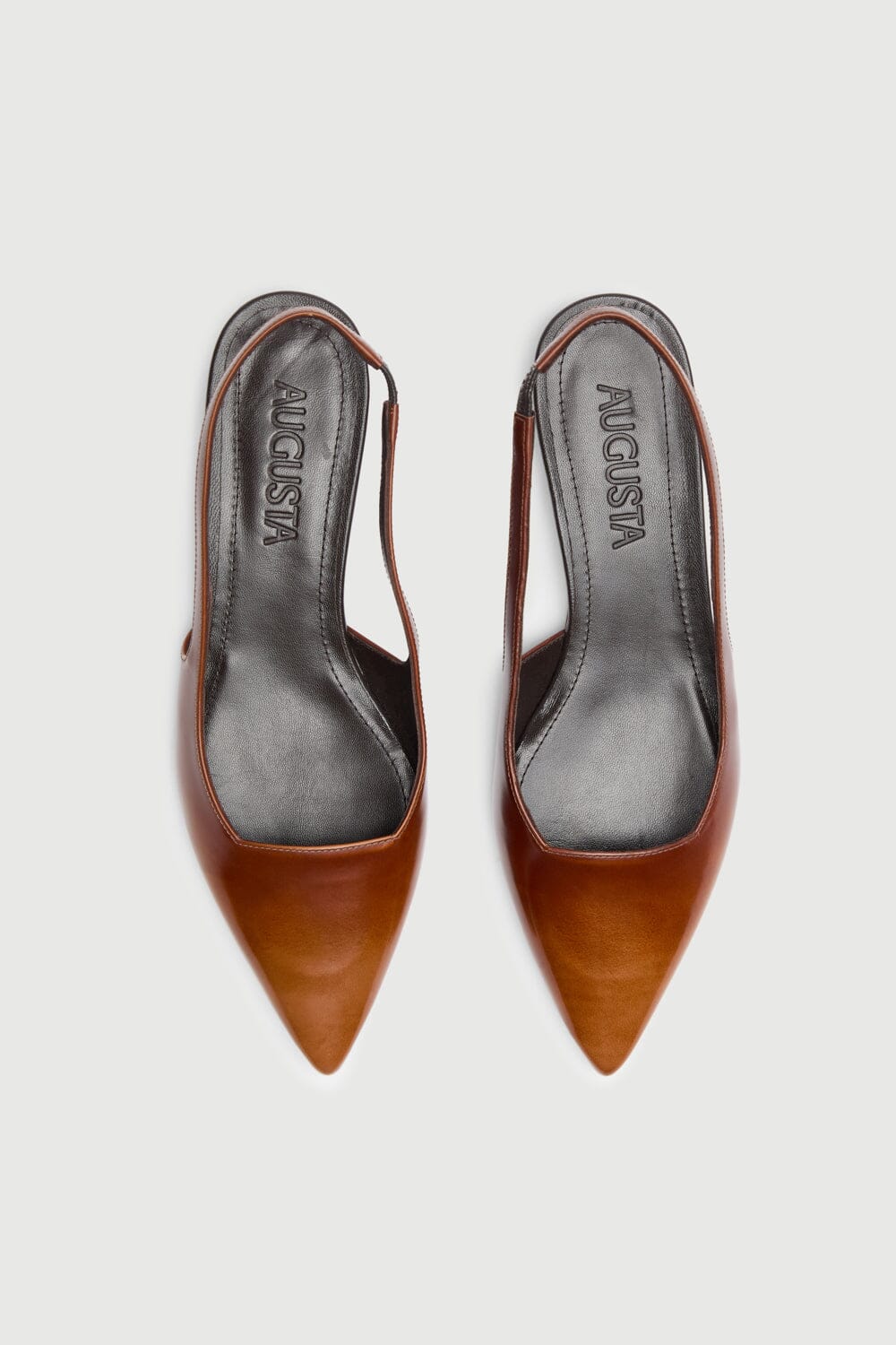 Harper Slingback Flats in Caramel Brushed Leather Harper AUGUSTA 