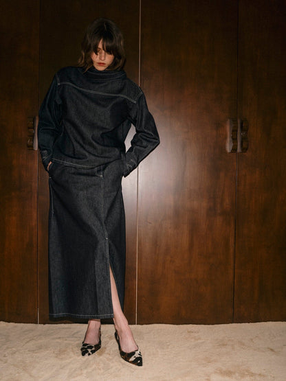 Harper Slingback Flats in Dark Cow Calf Hair Flat shoes AUGUSTA 